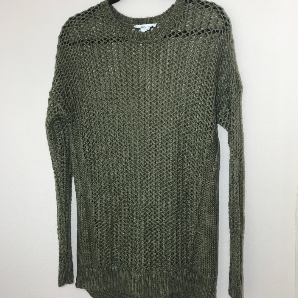 BCBG green knit sweater